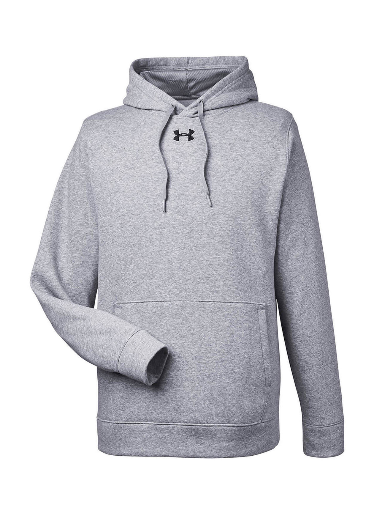 Under Armour Hustle Fleece Hoodie True Grey Heather Black Men s 1300123