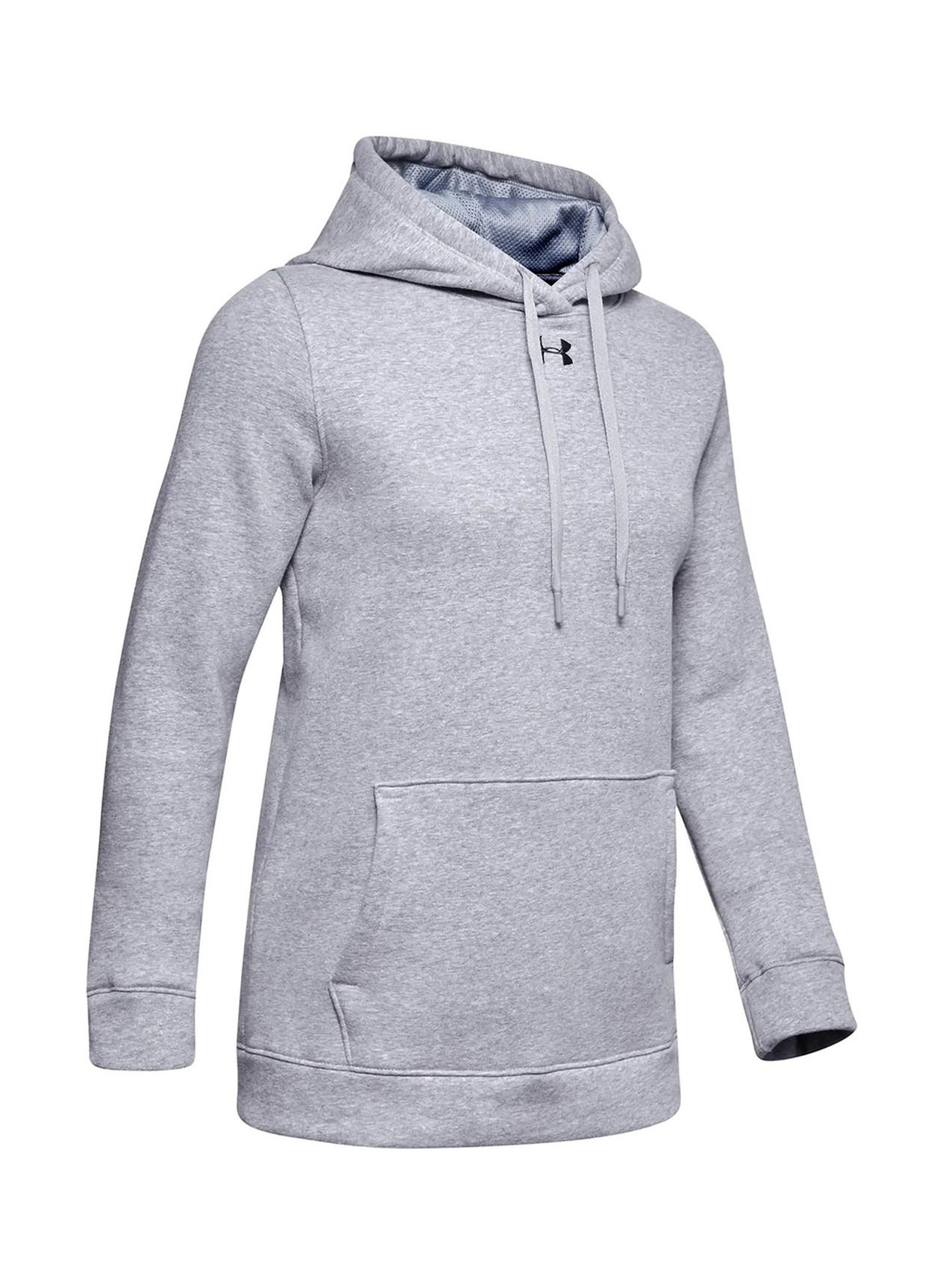 Under Armour Hustle Fleece Hoodie True Grey Heather Black Women s 1300261