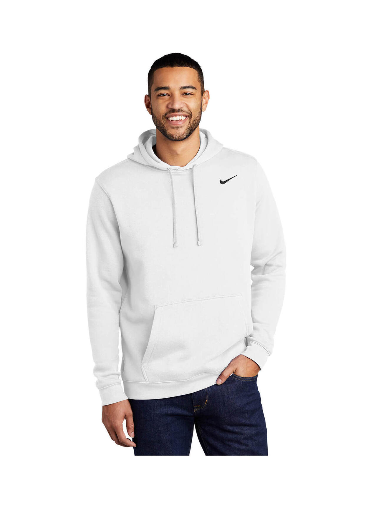 Group Sales Nike Men s Team White Club Fleece Hoodie