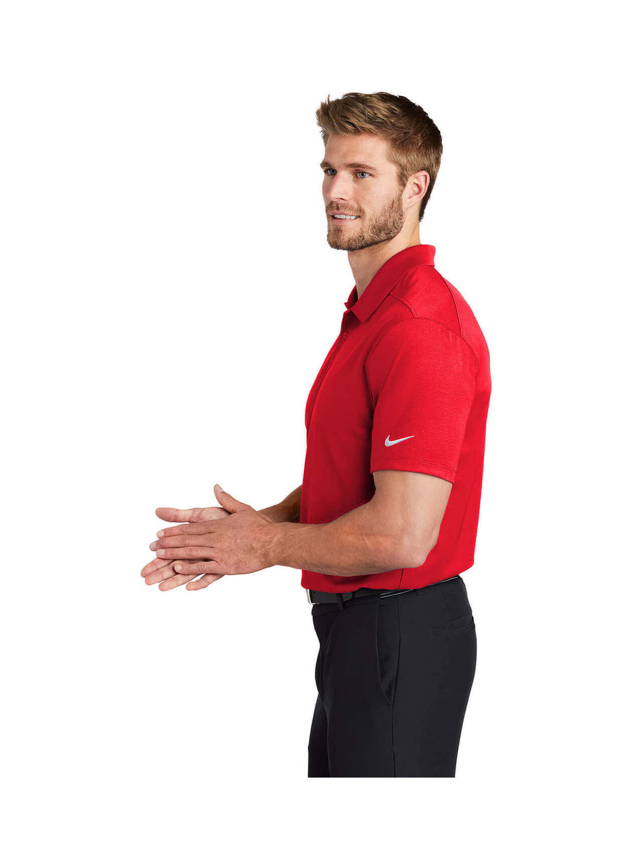 University Red Nike Dry Essential Solid Polo Men s Medical Apparel